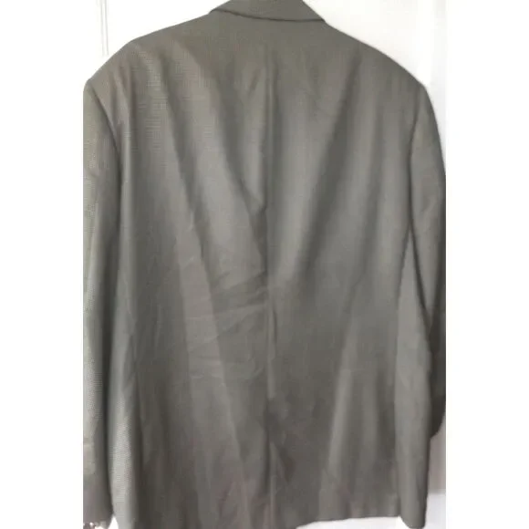 CANALI Suit Jacket Mens Mustard Green Houndstooth‎ Plaid Cashmere Wool Silk